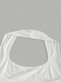 Women Solid Style Printed Strapless Top