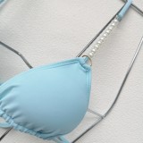 Women sexy bikini sexy backless lace-up two-piece swimwear