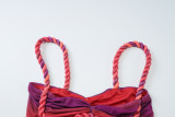 Women's Summer Fashion Sexy Strap Camisole Side Slit Skirt Set