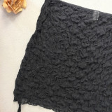 Sexy Beach Cover Up Mesh Drawstring Skirt
