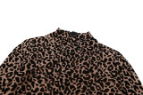 Summer Street Style Leopard Print High Waist Tight Fitting Slim Fit Jumpsuit