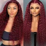 African Fashion Front Lace 13*4 Wig Kinky Coil Afro Long Curly Hairpiece