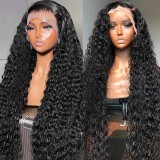 African Fashion Front Lace 13*4 Wig Kinky Coil Afro Long Curly Hairpiece
