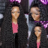 African Fashion Front Lace 13*4 Wig Kinky Coil Afro Long Curly Hairpiece