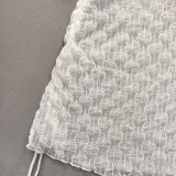 Sexy Beach Cover Up Mesh Drawstring Skirt