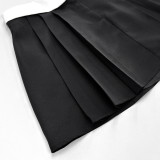 Summer Sexy Women's Sleeveless Button-Up Vest & Mini Skirt Set