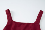 Women's Summer Fashion Sexy Low Back Zipper Slim Waist Strap Dress