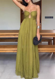Summer Sexy Strap U-Neck Holiday Maxi Dress