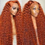 African Fashion Front Lace 13*4 Wig Kinky Coil Afro Long Curly Hairpiece