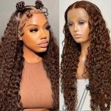 African Fashion Front Lace 13*4 Wig Kinky Coil Afro Long Curly Hairpiece
