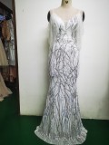 Summer Sequin Strap Mermaid Long Evening Dress
