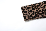Summer Street Style Leopard Print High Waist Tight Fitting Slim Fit Jumpsuit