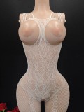 Sexy Mesh Halter Neck Bodysuit Cut-Out Temptation See-Through Pajamas