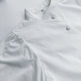 Summer White Lantern Sleeve Shirt & Skirt Two-Piece Casual Office Set