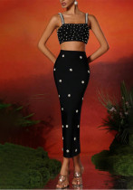 Women Sexy Sleeveless Top and Bodycon Skirt Two-Piece Set Women Sexy Sleeveless Top and Bodycon Skirt Two-Piece Set