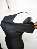 Spring Elegant One Shoulder Slit Cocktail Eevening Dress