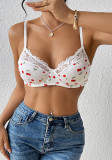 Women sexy cherry print camisole top, Outdoor Wear Basics tank top