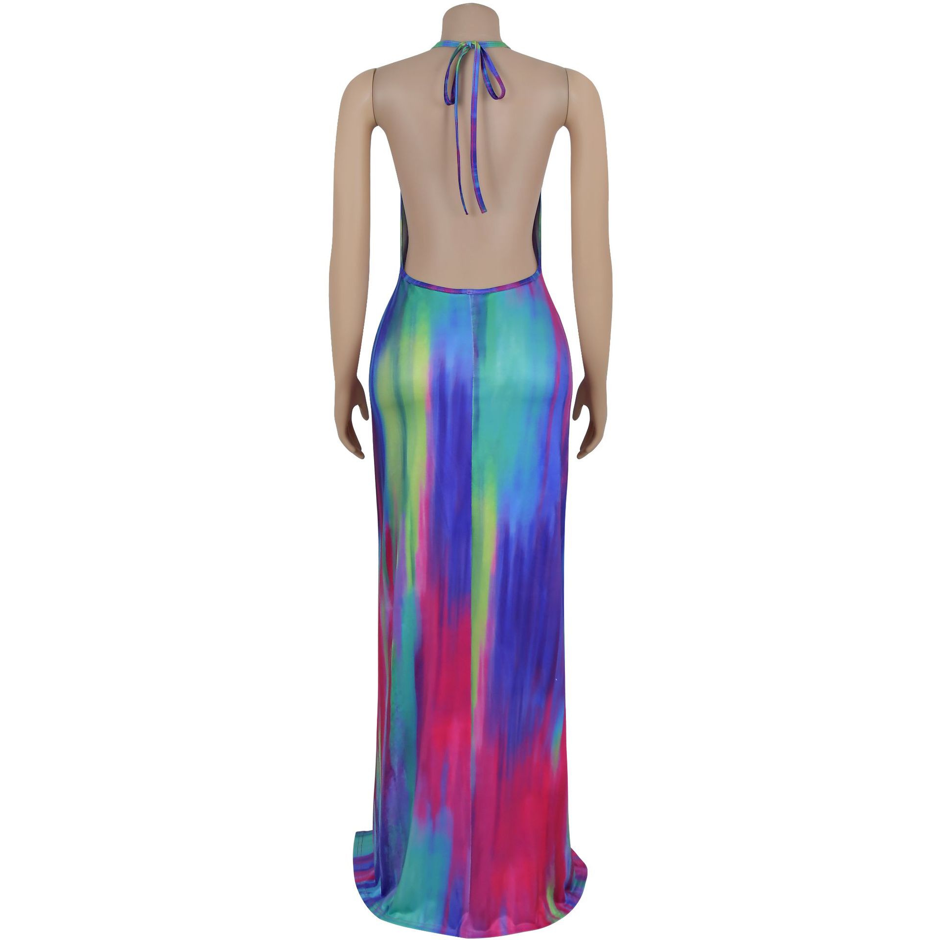 Women Elegant Sexy Lace-Up Print Dress