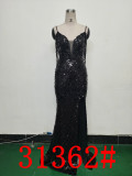 Women Herringbone Lace-Up Symphony Beaded Evening Dress
