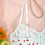 Women sexy cherry print camisole top, Outdoor Wear Basics tank top