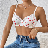 Women sexy cherry print camisole top, Outdoor Wear Basics tank top