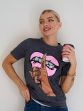 Women Style Trendy Summer Cotton Short-Sleeved T-Shirt