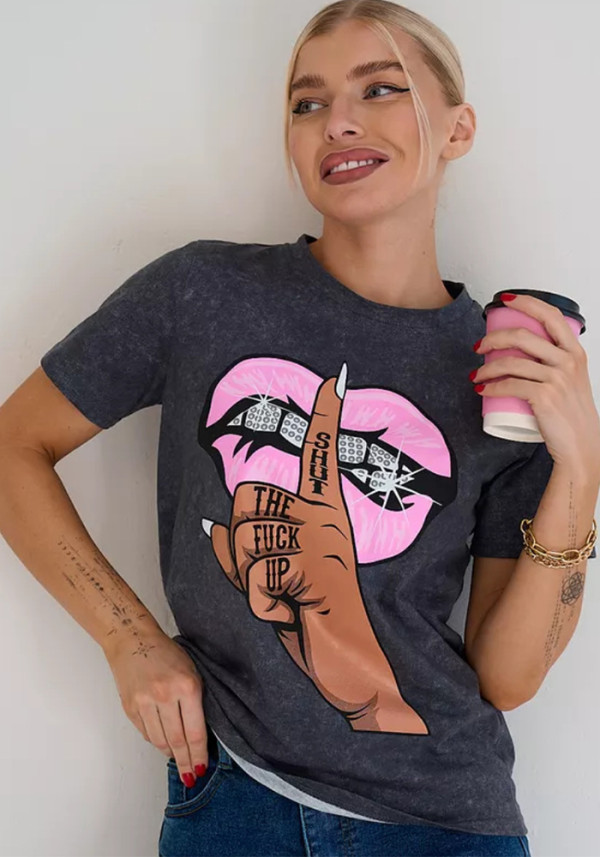 Women Style Trendy Summer Cotton Short-Sleeved T-Shirt