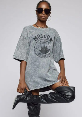 Women Retro Trendy Style Summer Short-Sleeved T-Shirt