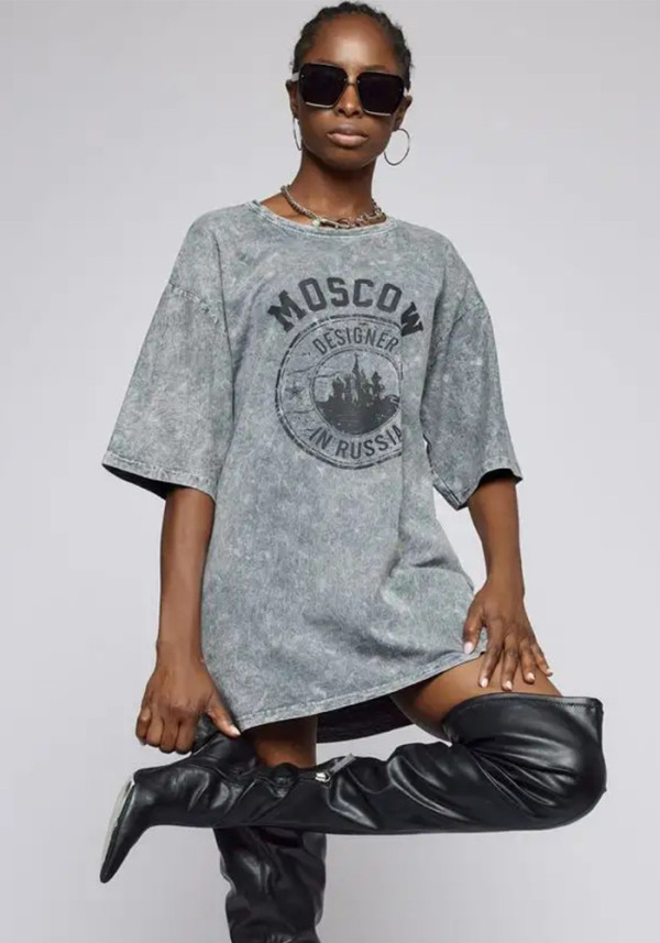 Women Retro Trendy Style Summer Short-Sleeved T-Shirt