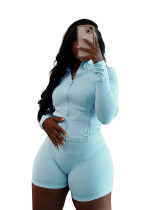 Women spring/summer casual sexy long-sleeved top and shorts two-piece set Women spring/summer casual sexy long-sleeved top and shorts two-piece set