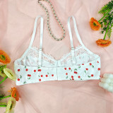 Women sexy cherry print camisole top, Outdoor Wear Basics tank top