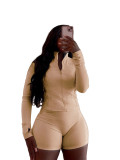 Women spring/summer casual sexy long-sleeved top and shorts two-piece set