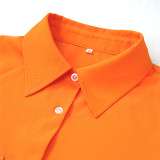 Fall Casual Pocket Short-Sleeve Shirt