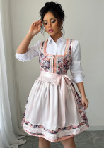 Print Belted Maxi Dress