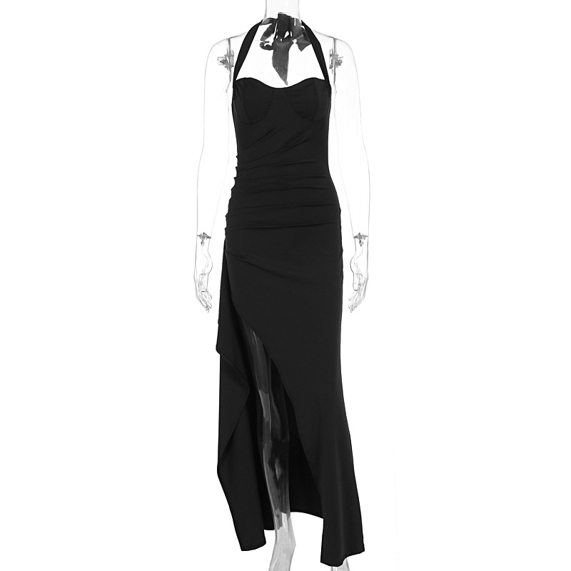 Summer Sexy High-Slit Tie-Waist Formal Gown