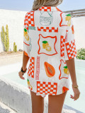 Bohemian Print Holiday Casual Short-Sleeve Shorts Set