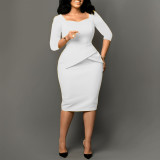 Women Solid Bodycon Dress