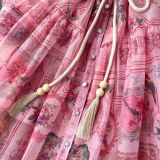 Women Vintage Print Maxi Dress