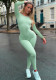 Women Backless Solid Long Sleeve Jumpsuit