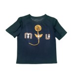 Plus Size Women French T-Shirt and Pleated Ruffle Puffy Skirt Two-Piece Set