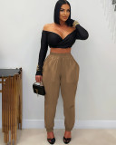 Women summer cuffed trousers