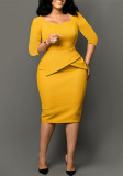 Women Solid Bodycon Dress