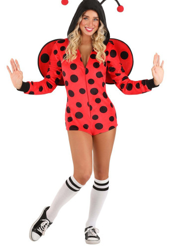 Women Halloween Bee and Ladybug Cosplay Costumes for Adults and Children, Holiday Party Dresses