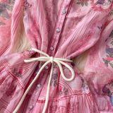 Women Vintage Print Maxi Dress