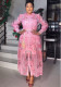 Women Vintage Print Maxi Dress