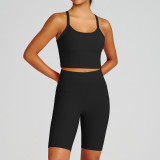 Yoga Wear High-Waist Butt Lift Slim Fit Tank Running Sports Bra Set
