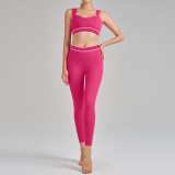 Yoga Wear High-Waist Butt Lift Slim Fit Tank Running Sports Bra Set