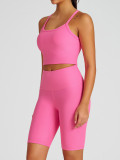 Yoga Wear High-Waist Butt Lift Slim Fit Tank Running Sports Bra Set