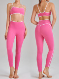 Yoga Wear High-Waist Butt Lift Slim Fit Tank Running Sports Bra Set