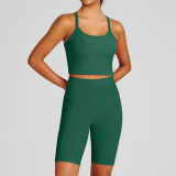 Yoga Wear High-Waist Butt Lift Slim Fit Tank Running Sports Bra Set